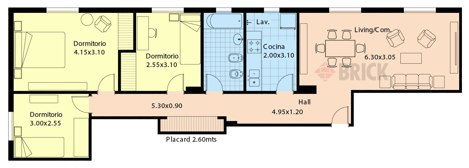 ALVAREZ, DONATO, T. GRAL. al 1400 Piso 1 2